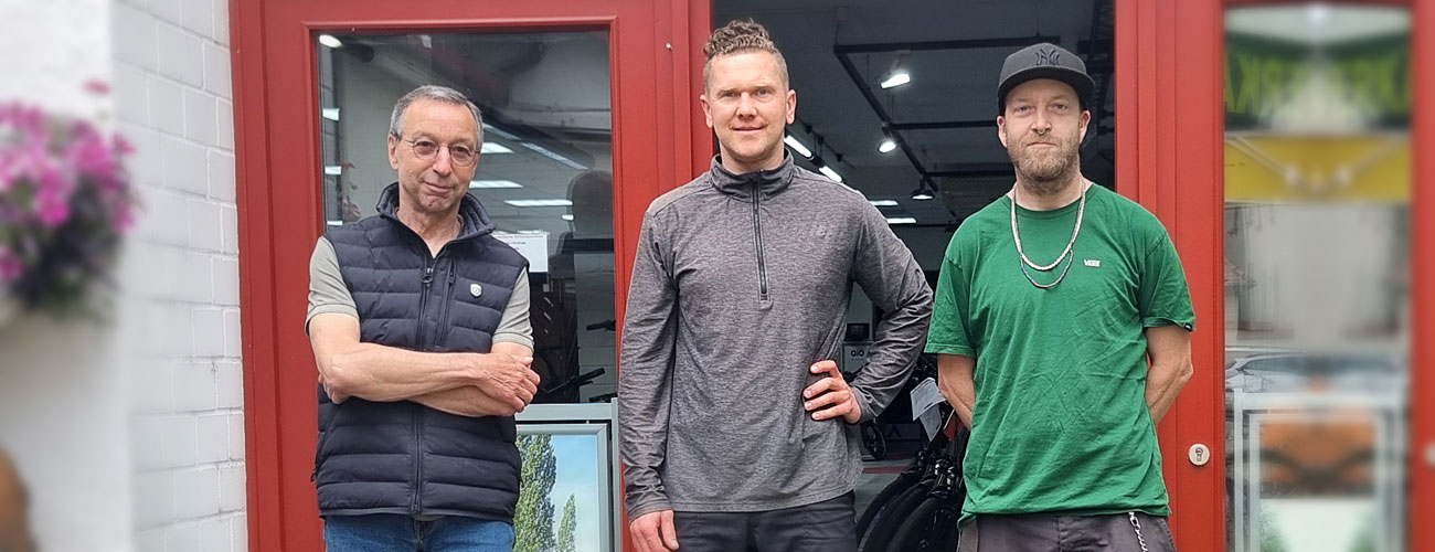 Georg Bretzinger, Christoph Budlewski, Rouven (v. l. n. r.)